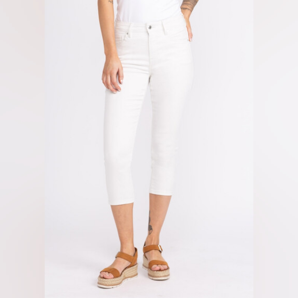 Brody White Ankle Cropped Jeans